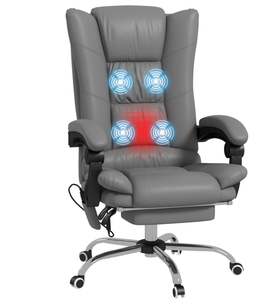 lot 183 image: Vinsetto Executive Massage Office Chair with 4 Vibration and Heat, 3 Modes, Black