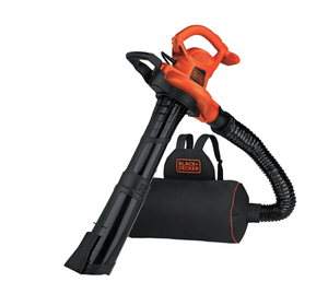 lot 185 image: BLACKDECKER VACPACK 120V240V 12 Amp Corded 3-in-1 Leaf BlowerVacuumMulcher