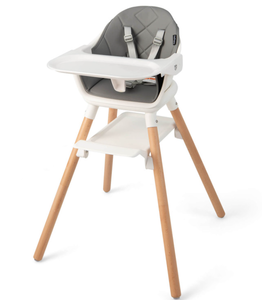 lot 354 image: Costway 6 in 1 Convertible Highchair with Safety Harness and Removable Tray