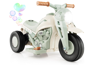 lot 378 image: Costzon Kids Motorcycle, 6V Battery Powered Ride on Motorcycle with Bubble Make