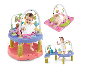 lot 390 image: Costway 3-in-1 Baby Activity Center Toddler Bouncing Saucer w 3-position