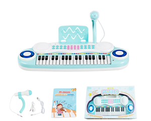 lot 391 image: Costway 37-Key Toy Keyboard Piano Electronic Musical Instrument Blue