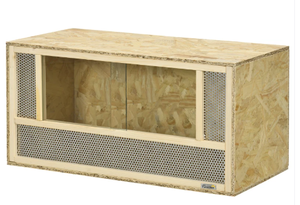 lot 129 image: PawHut Wooden Reptile Terrarium with Sliding Door for Chameleon, Lizard, Snake, Frog, Turtle, 31.5 x 15.7 x 15.7