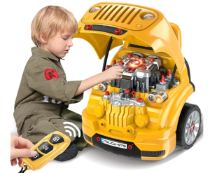 lot 154 image: SpringFlower Toys Gifts for 3 4 5 6 7 8 Years Old Boys, Large Truck Engine, Mechanic Repair Set for Kids, Big Truck Builder Kit, Take Apart Motor Vehicle Play Car Service Station, for Kids