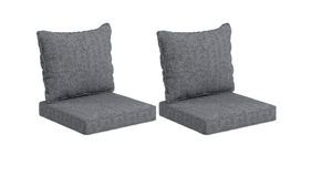 lot 207 image: Outsunny 4-Piece Seat Cushion Pillows Replacement, Patio Chair Cushions Set with Back for Indoor Outdoor, Grey  Aosom Canada