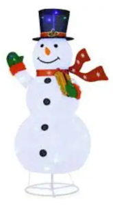 lot 228 image: 511180 cm Illuminated Artificial Christmas Snowman