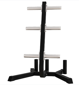 lot 232 image: Soozier 2-Inch Weight Plate Rack with Barbell Bar Holders, Olympic Weight Tree, 660 lbs. Capacity, Blac