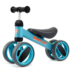 lot 256 image: Costway Baby Balance Bike Toddler Riding Toys w 4 Wheels Blue