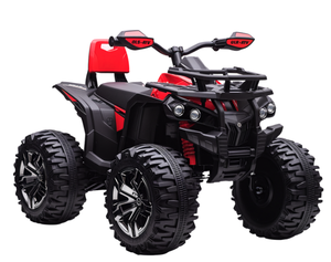 lot 275 image: Aosom 12V 4 Wheeler Kids ATV with Music, Headlights for 37-60 Months Boys and Girls, Red