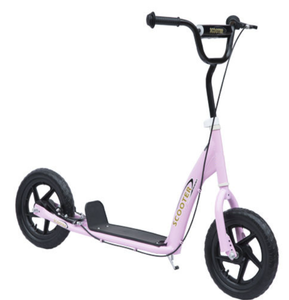 lot 290 image: HOMCOM Kick Scooter for Kids 5-12 Years Old with Adjustable Height Handlebar, Non-slip Footplate, Big Wheels, Rear Brake, Pink