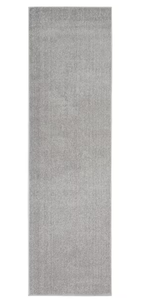lot 292 image: Essentials 2 ft. x 6 ft. Silver Grey Solid Contemporary IndoorOutdoor Patio Kitchen Runner Area Rug