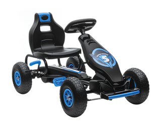 lot 135 image: Aosom Kids Pedal Go Kart with Adjustable Seat and Shock Absorption - Blue