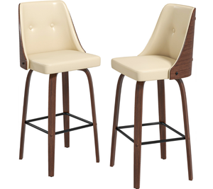 lot 137 image: HOMCOM Bar Height Bar Stools Set of 2, Beige