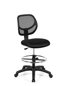 lot 250 image: Adjustable Height Mid Back Mesh Drafting Office Chair