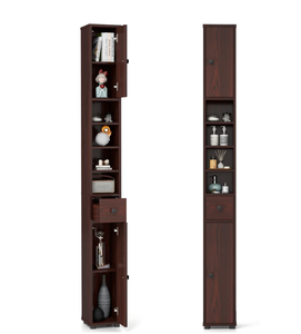 lot 375 image: Tangkula Tall Slim Bathroom Storage Cabinet, 71 Freestanding Bathroom Cabinet