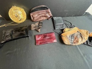 lot 31 image: Collection of Vintage Leather Wallets and Bags Including Capezio Case
