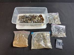 lot 100 image: Bulk Lot of Vintage Keys and Leather Key Wallet Collection