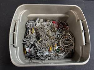 lot 105 image: Large Tote of Motel Keychains, Tag Chains, and Novelty Keyrings