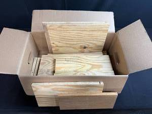 lot 109 image: Box of Assorted Plywood Pieces