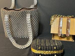 lot 185 image: Collection of Vintage Handbags and Colorful Silk Scarves