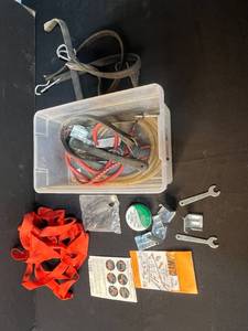 lot 204 image: Woodworking Clamping and Tool Lot with Straps, Wrenches, and Hardware