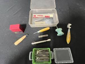 lot 211 image: Jewelry Metalworking Tool Lot with ImpressArt and 18 Inch Steel Stamping Set