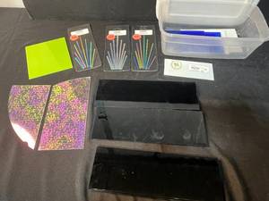 lot 213 image: Collection of COE 96 Fusing Glass Sheets with Dichroic Add-Ons and Sparkler Packs