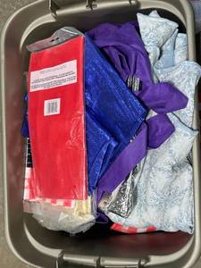 lot 263 image: Patriotic Tablecloths, Cloths, Flags, and Decorations Assortment