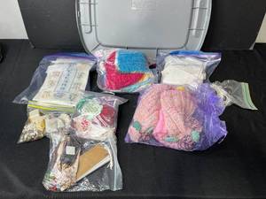 lot 284 image: Large Collection of Handmade Crochet and Embroidered Linens with Accessories