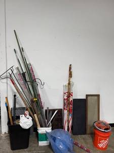 lot 325 image: Assorted Garden Tools, Decorative Items, and Utility Supplies Collection