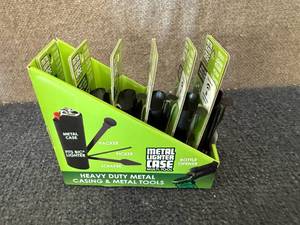 lot 67 image: 6 Metal Light Cases With Multi-Tools