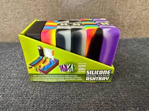 lot 70 image: 6 Silicone Smoke Station Ashtrays