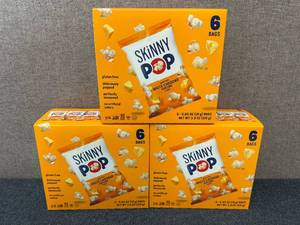 lot 165 image: 3 X 6Ct Packs Of White Cheddar Skinny Pop
