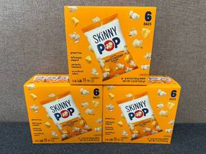lot 166 image: 3 X 6Ct Packs Of White Cheddar Skinny Pop
