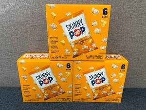 lot 167 image: 3 X 6Ct Packs Of White Cheddar Skinny Pop