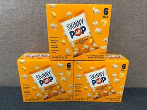 lot 168 image: 3 X 6Ct Packs Of White Cheddar Skinny Pop
