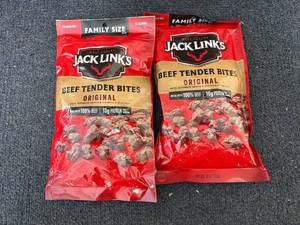 lot 211 image: 2 Bags Of Jack Links Beef Tender Bites