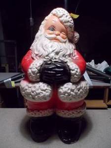 1972 ceramic winking Santa Claus Bank