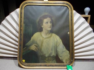 lot 65 image: This is a vintage print, often titled Jesus at Twelve or Christ at the Temple, based on the 19th-century painting by German artist Heinrich Hofmann