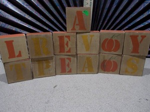 lot 109 image: These are classic wooden alphabet blocks.