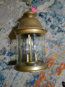 lot 179 image: brass lantern pendant light or hanging ceiling fixture