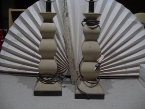 lot 284 image: vintage-style plaster or cast resin table lamps