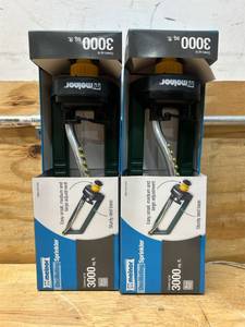 lot 100 image: Melnor Oscillating Sprinkler lot of 2