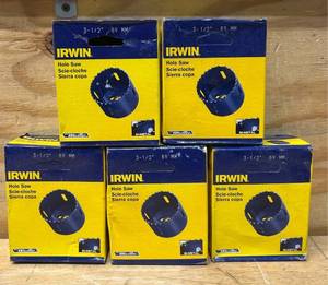 lot 101 image: Irwin Hole Saw 3-12  lot of 5