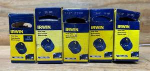 lot 102 image: Irwin Hole Saw lot of 5