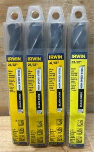 lot 105 image: Irwin Silver and Deming Drill Bit lot of 4