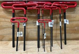 lot 123 image: Eklind Hex Key T-Handle lot of 11