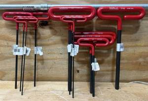 lot 124 image: Eklind Cushion Grip Hex T-Handle Keys lot of 11