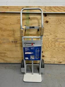 lot 160 image: Strongway 2-in-1 Convertible Hand Truck, 600-Lb. Capacity, 47.24in.H (broken wheel)