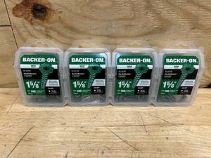 lot 166 image: #9 x 1-58 in. Serrated Flat Head Star Drive Cement Board Screws (140-Pack) (lot of 4)